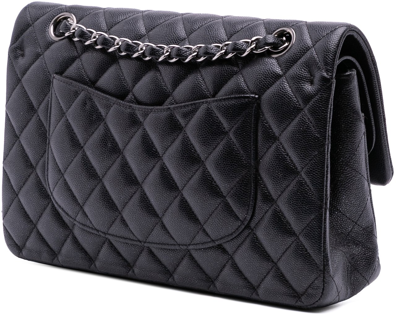 Chanel Medium Classic Caviar Double Flap Zwart