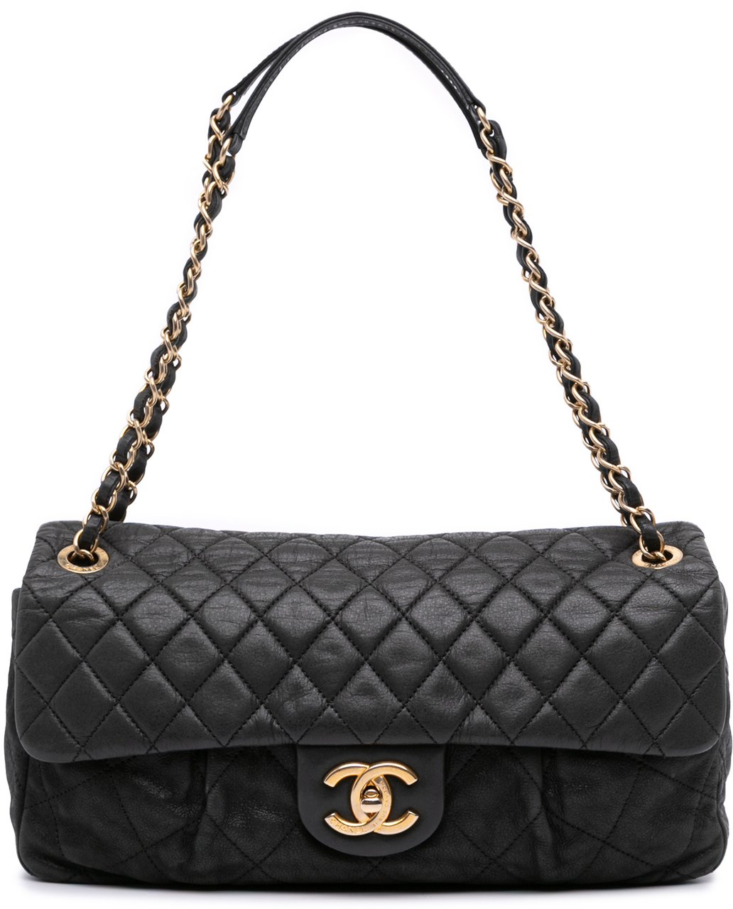 Chanel Quilted Calfskin Chic Quilt Flap Zwart