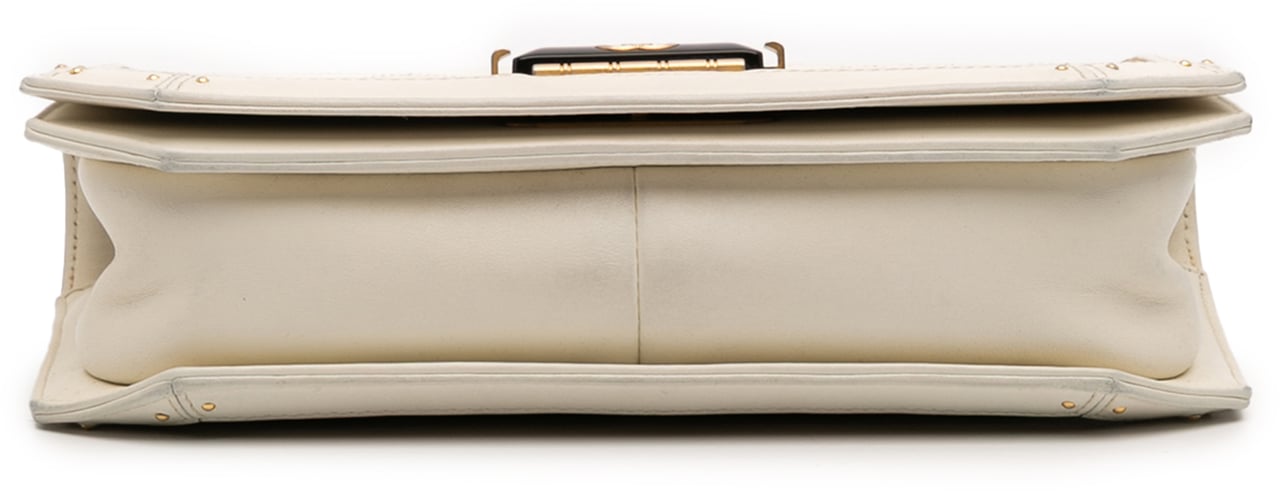 Chanel Medium Quilted Calfskin Octagon CC Clasp Flap Wit