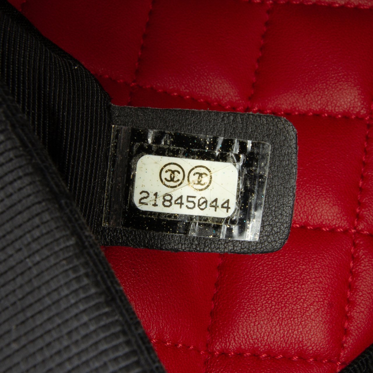 Chanel CC Grossgrain trim Lambskin Flap Shoulder Bag Rood