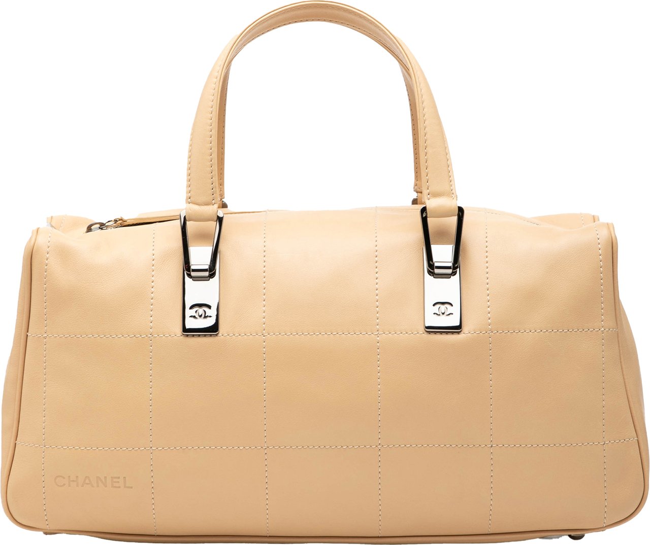 Chanel CC Square Quilted Lambskin Handbag Bruin