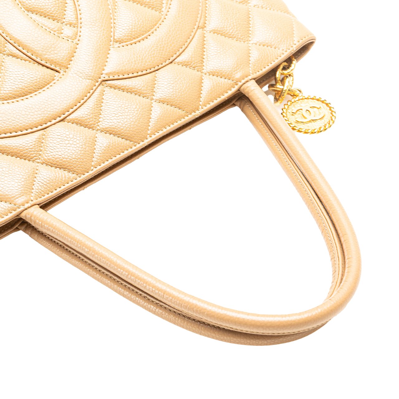 Chanel Caviar Medallion Tote Bruin