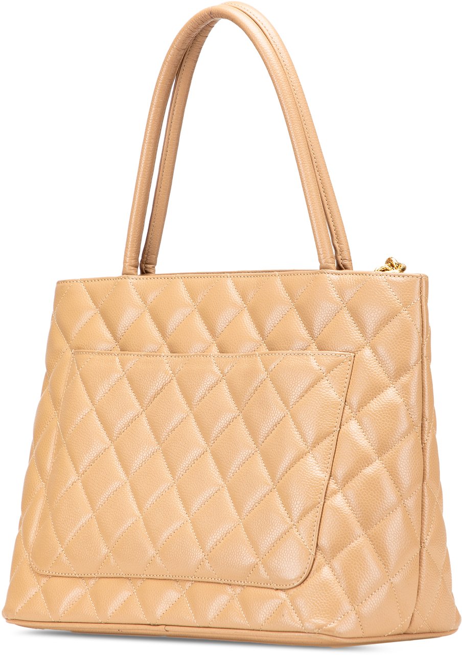 Chanel Caviar Medallion Tote Bruin