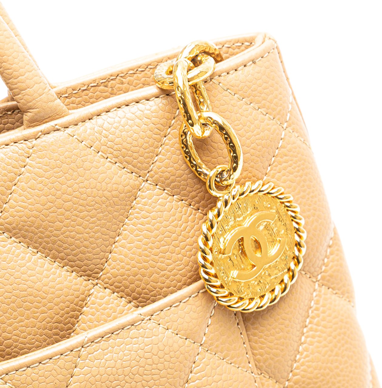 Chanel Caviar Medallion Tote Bruin