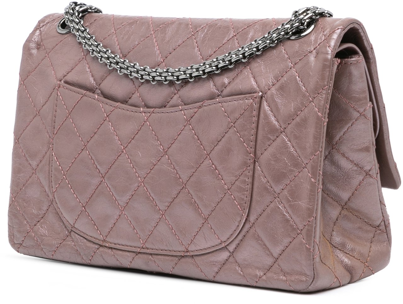 Chanel Reissue 2.55 Aged Metallic Calfskin Double Flap 226 Roze