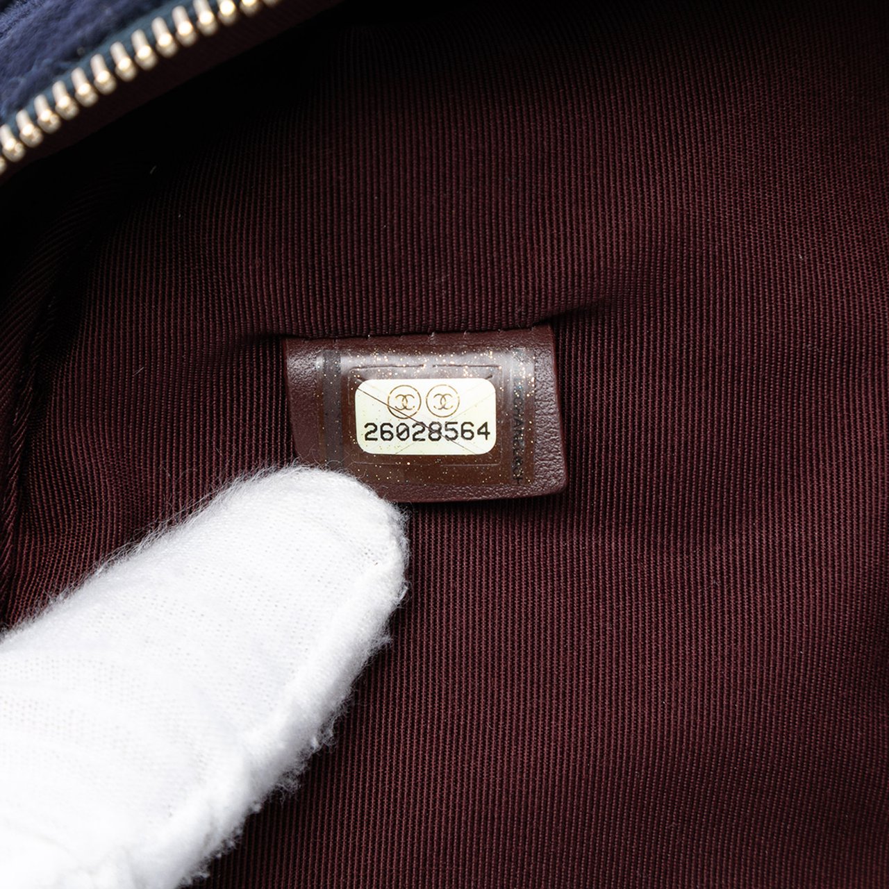 Chanel Paris Hamburg Medium Quilted Wool Coco Sailor Charms O Case Clutch Blauw