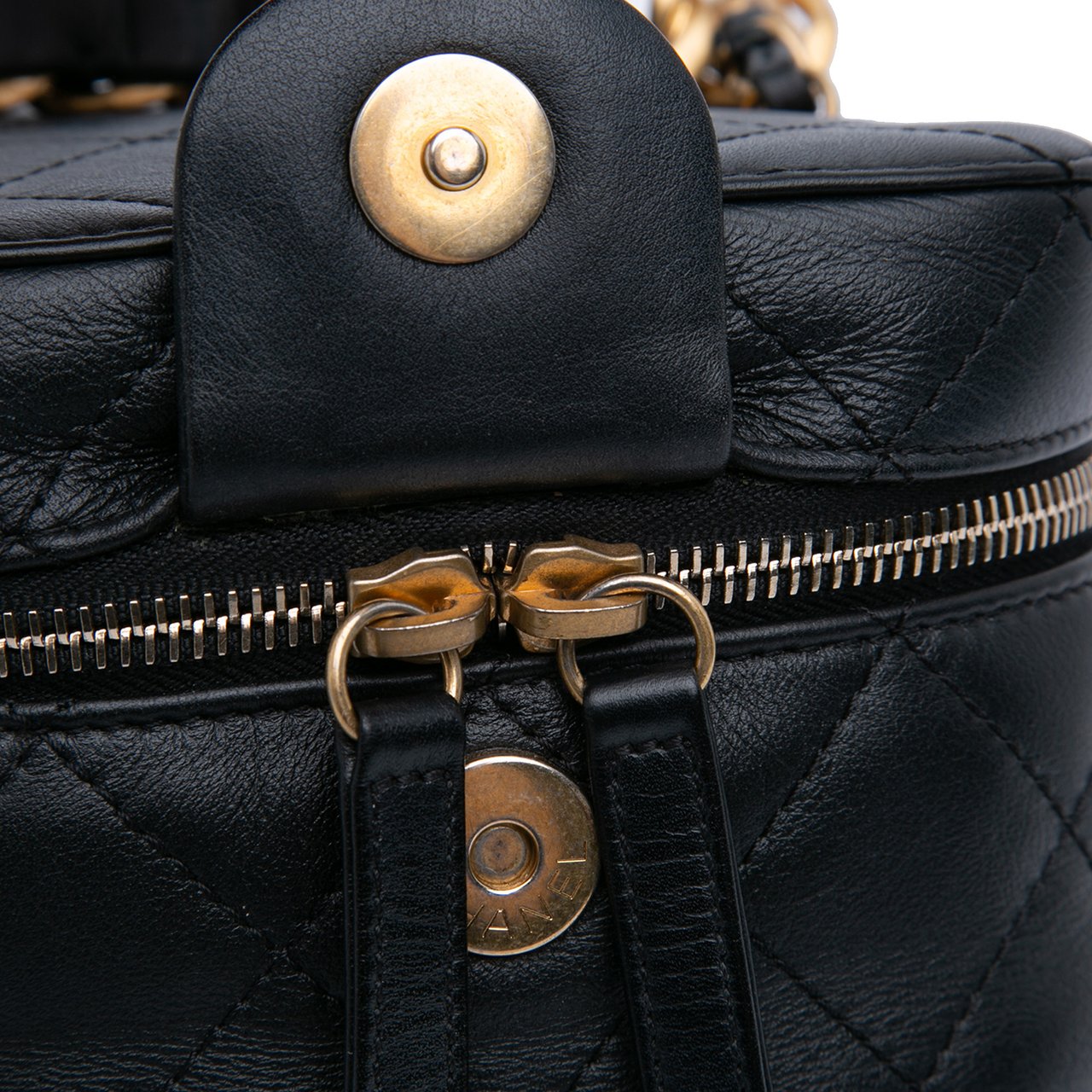 Chanel Small CC Lambskin Vanity Case Zwart