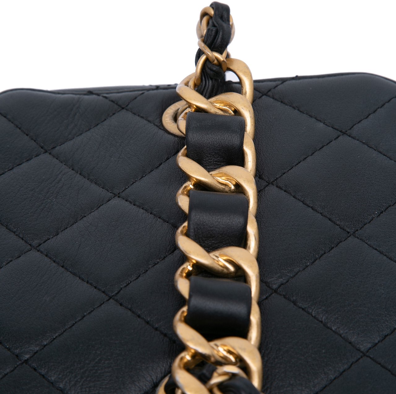Chanel Small CC Lambskin Vanity Case Zwart