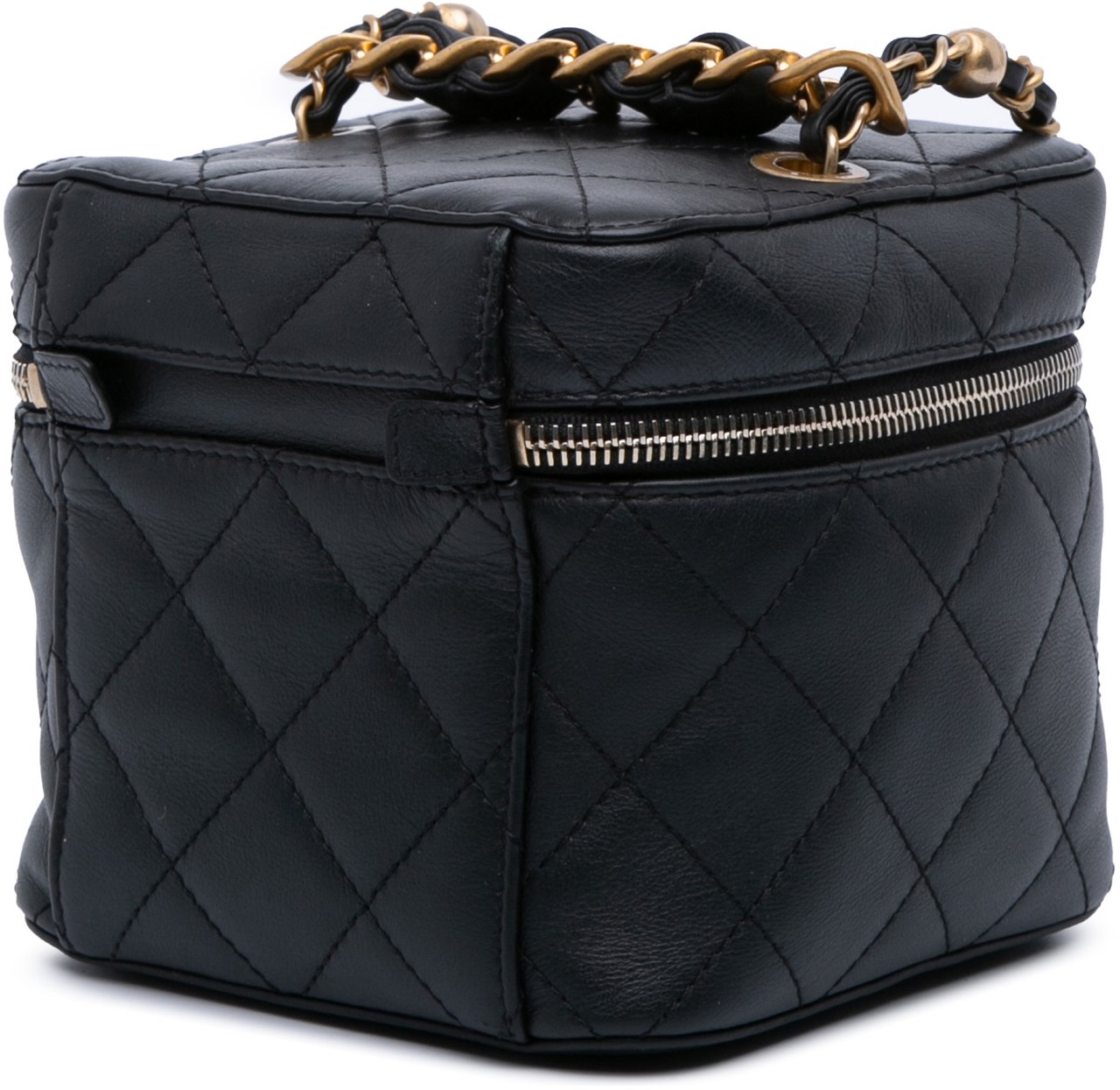 Chanel Small CC Lambskin Vanity Case Zwart