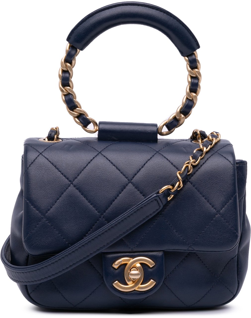 Chanel Mini Lambskin In The Loop Flap Blauw