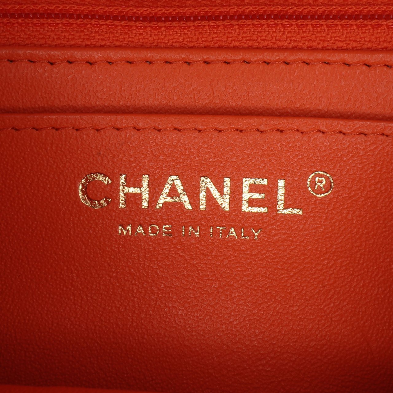 Chanel Mini Square Classic Lambskin Single Flap Oranje