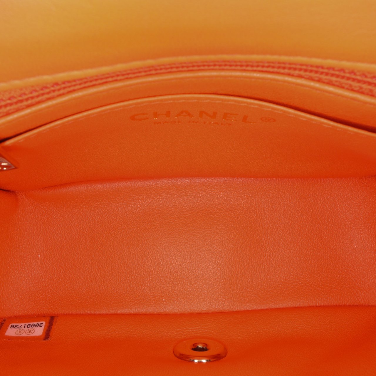 Chanel Mini Square Classic Lambskin Single Flap Oranje