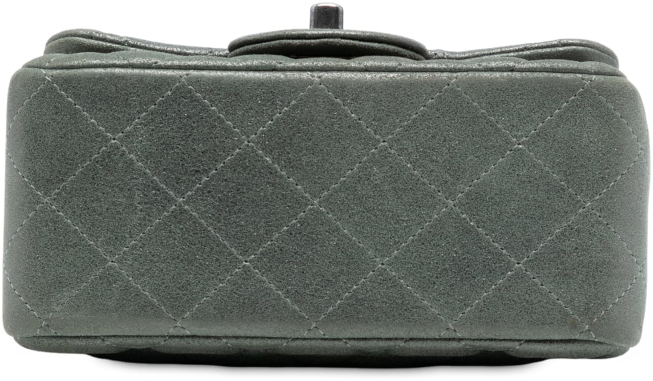 Chanel Mini Square Classic Lambskin Single Flap Grijs