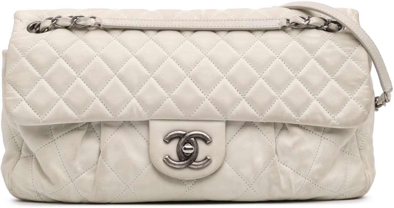 Chanel Large Iridescent Calfskin Chic Quilt Flap Wit