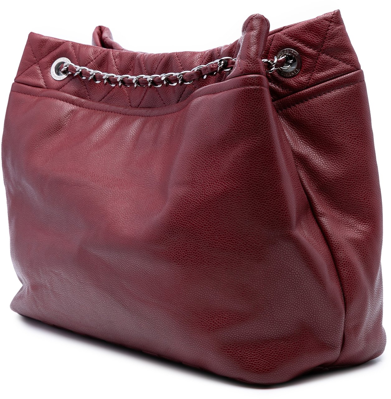 Chanel CC Caviar Timeless Soft Tote Rood