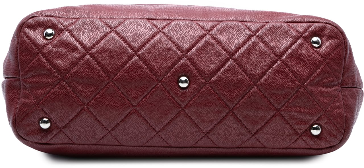 Chanel CC Caviar Timeless Soft Tote Rood