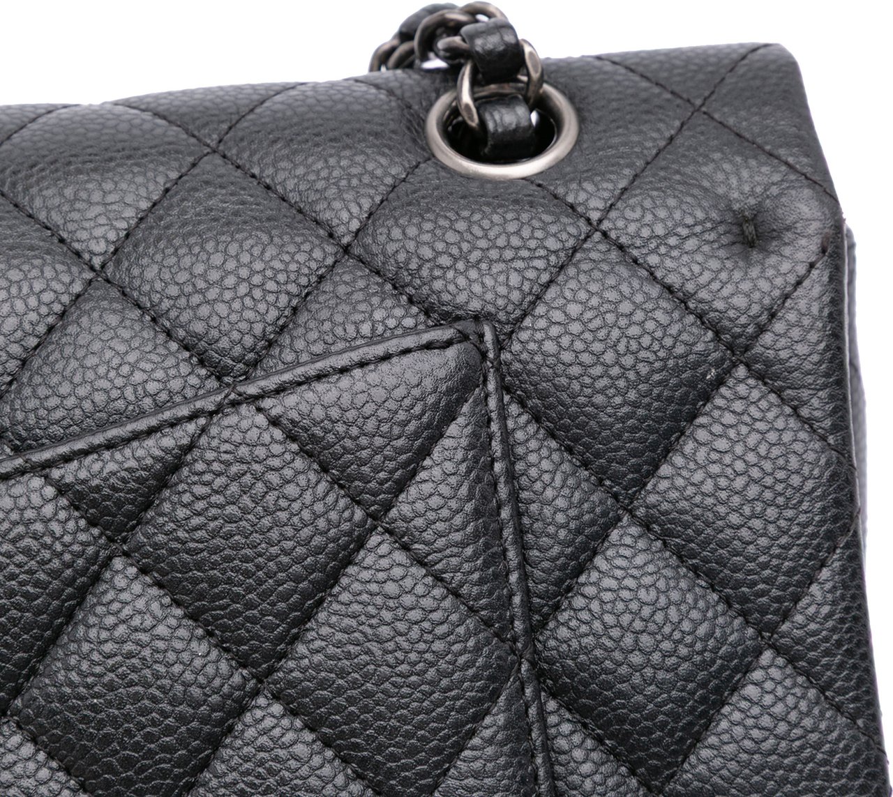 Chanel Medium Classic Caviar Double Flap Zwart