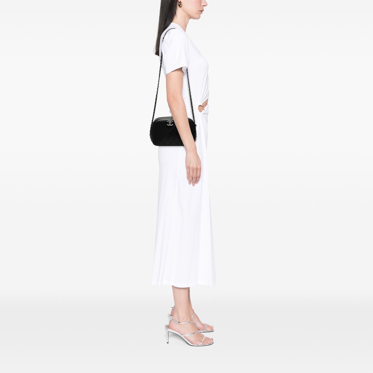 Chanel Medium Quilted Lambskin Coco Boy Camera Bag Zwart