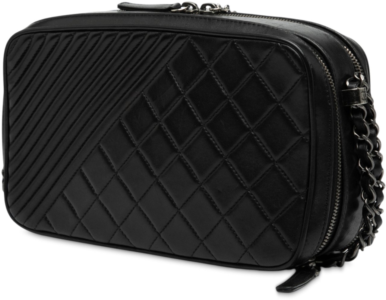 Chanel Medium Quilted Lambskin Coco Boy Camera Bag Zwart