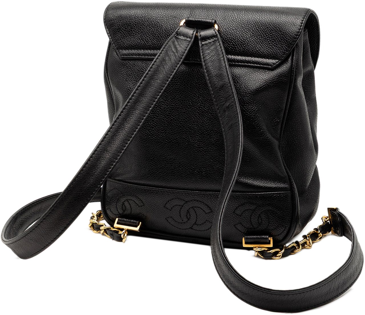 Chanel Caviar Triple CC Backpack Zwart