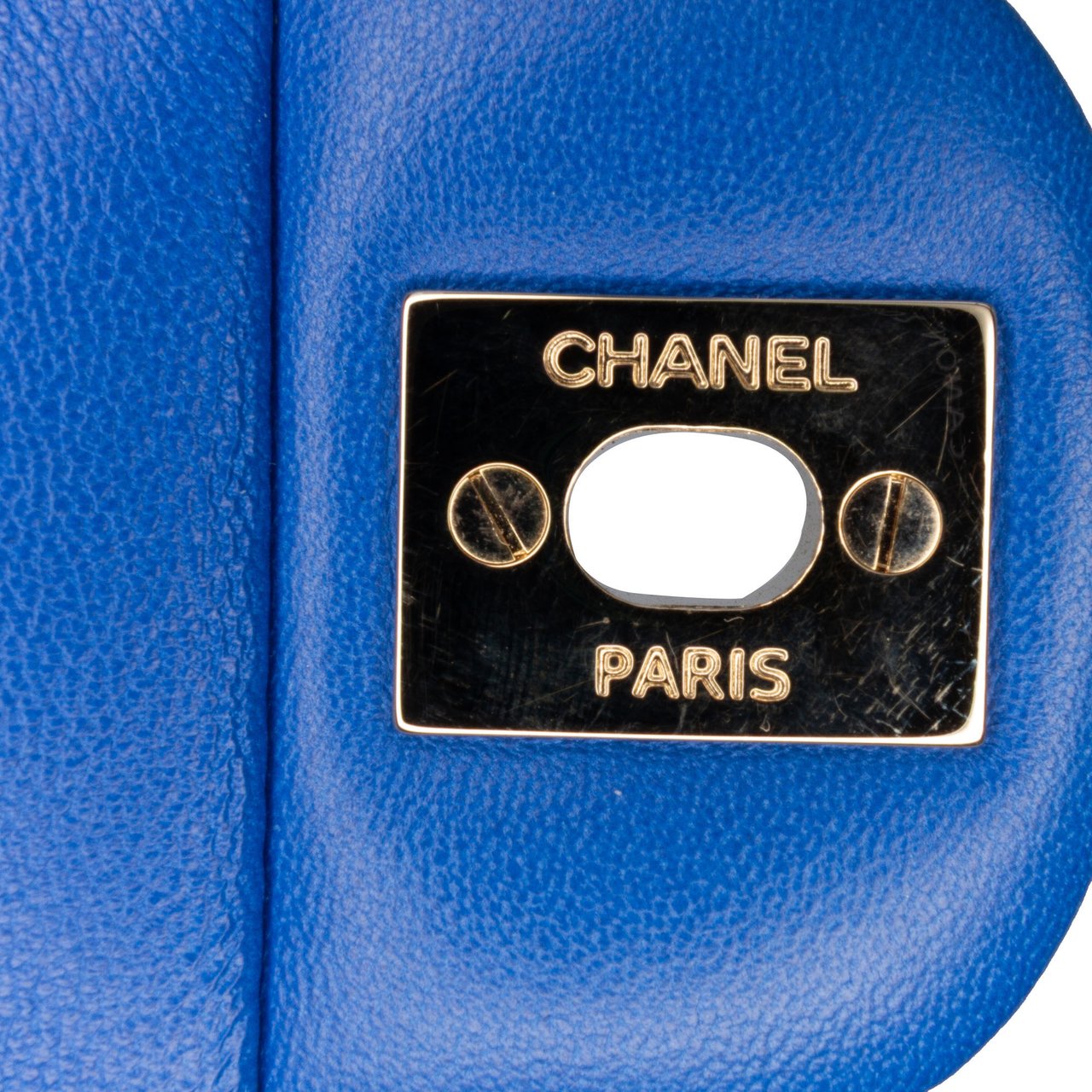 Chanel Mini Square Classic Lambskin Single Flap Blauw