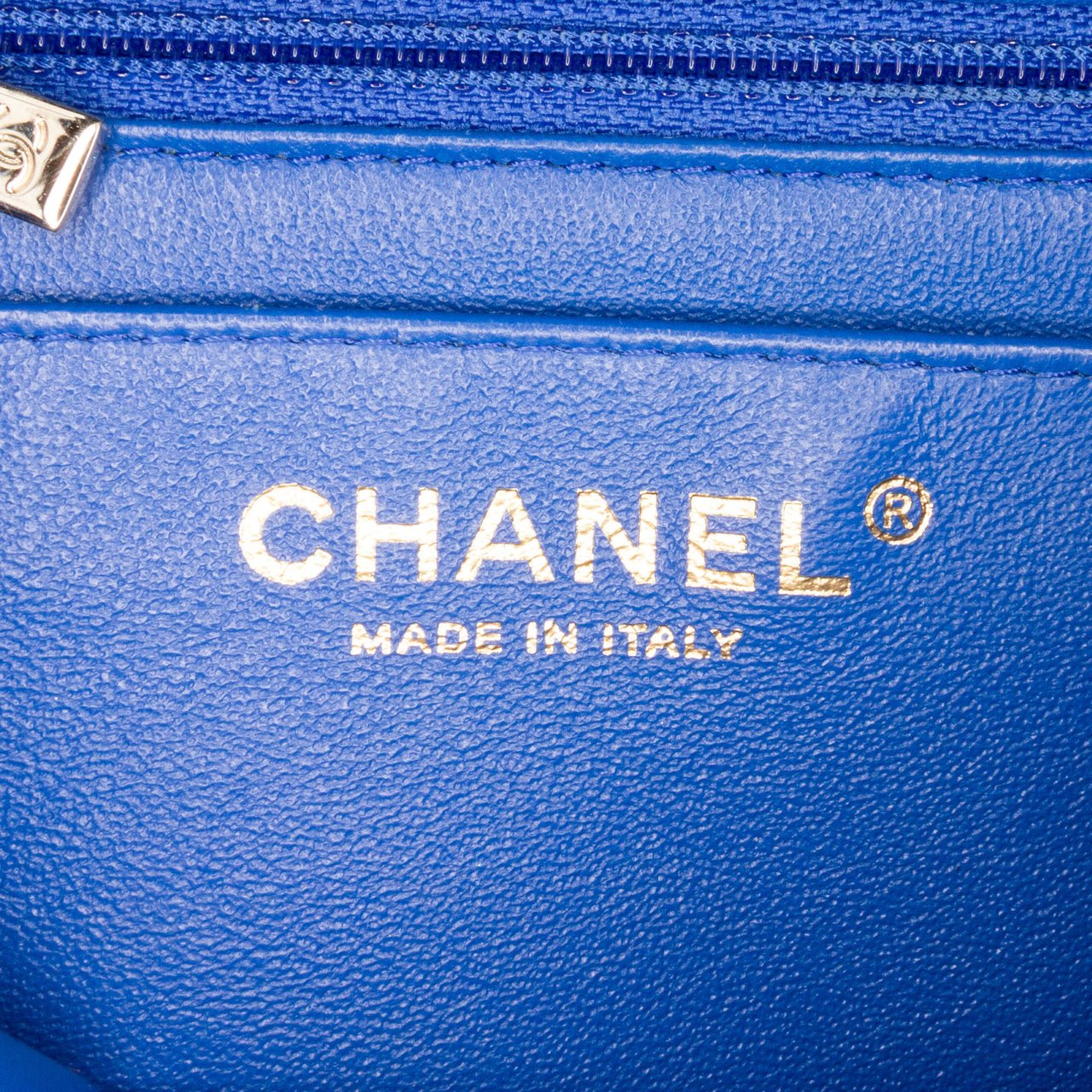 Chanel Mini Square Classic Lambskin Single Flap Blauw