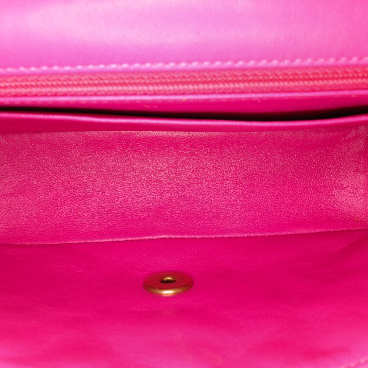 Chanel Mini Rectangular Classic Chevron Lambskin Single Flap Roze