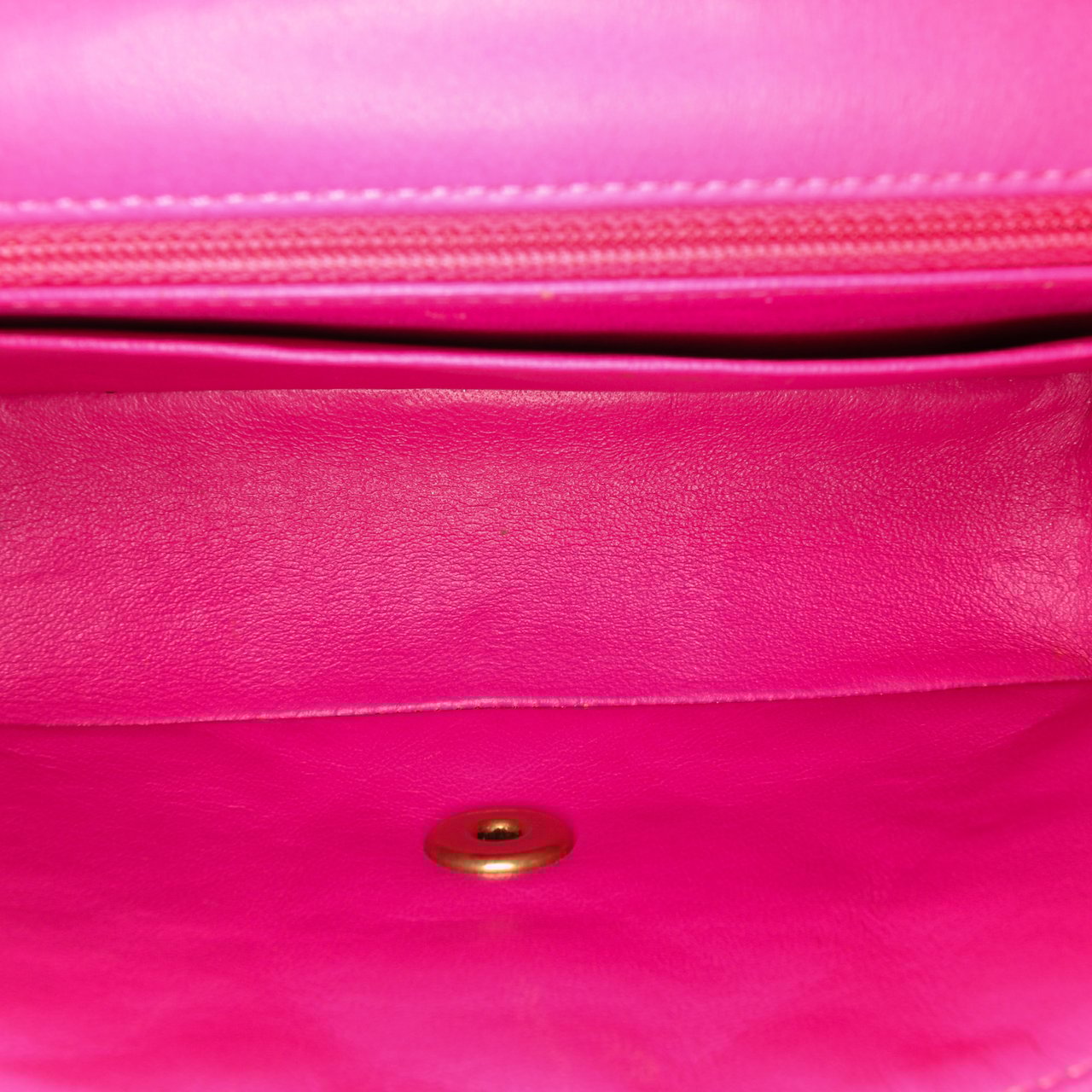 Chanel Mini Rectangular Classic Chevron Lambskin Single Flap Roze