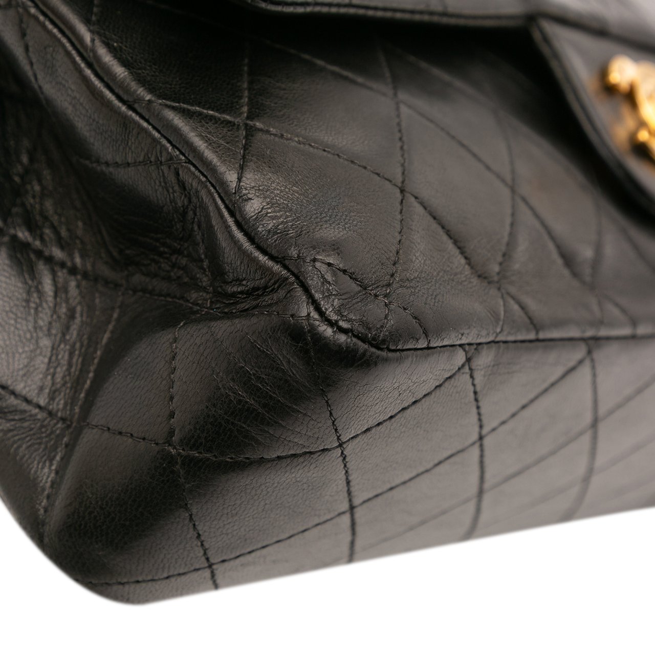 Chanel Medium Classic Lambskin Double Flap Zwart
