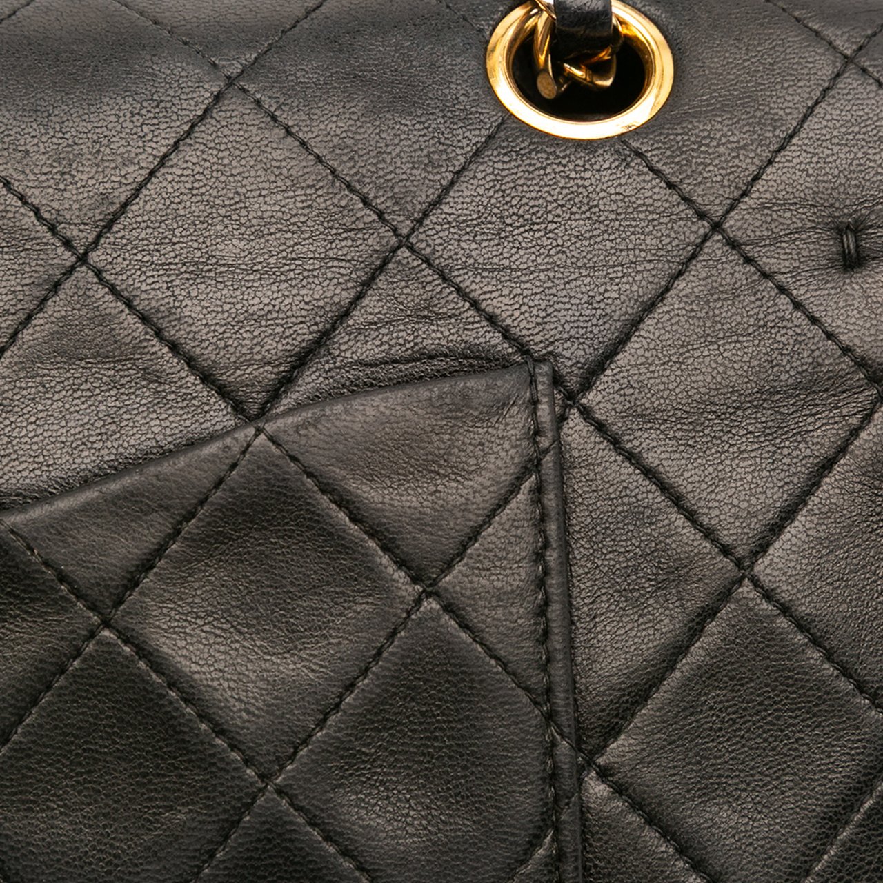 Chanel Medium Classic Lambskin Double Flap Zwart