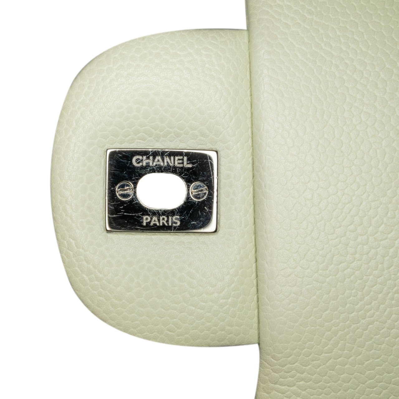 Chanel Jumbo Classic Caviar Double Flap Wit