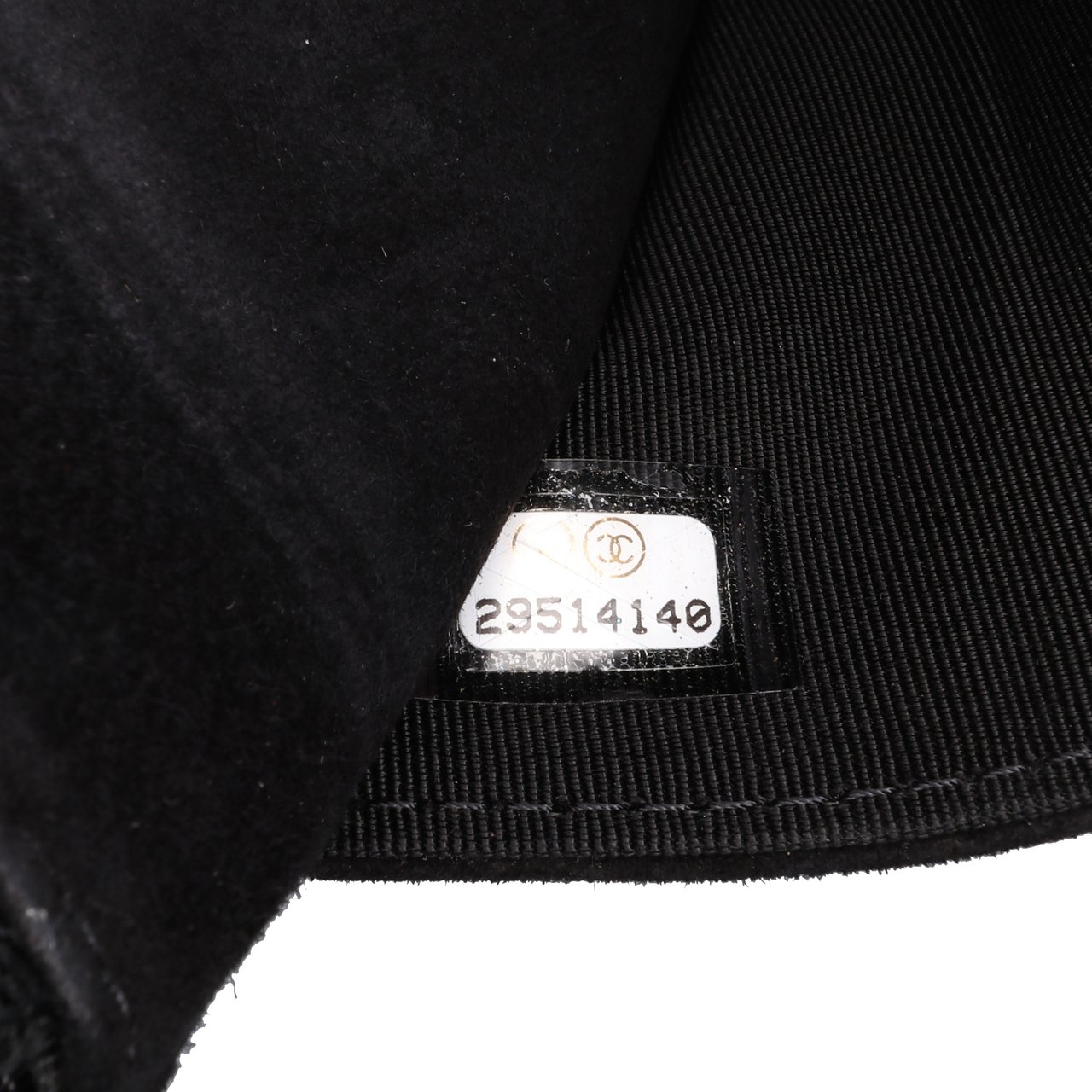 Chanel Quilted Suede Cocostellar Wallet on Chain Zwart