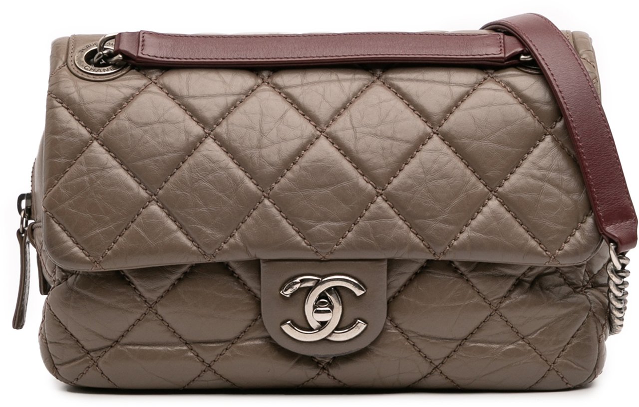 Chanel Medium Quilted Aged Calfskin Portobello Flap Bruin