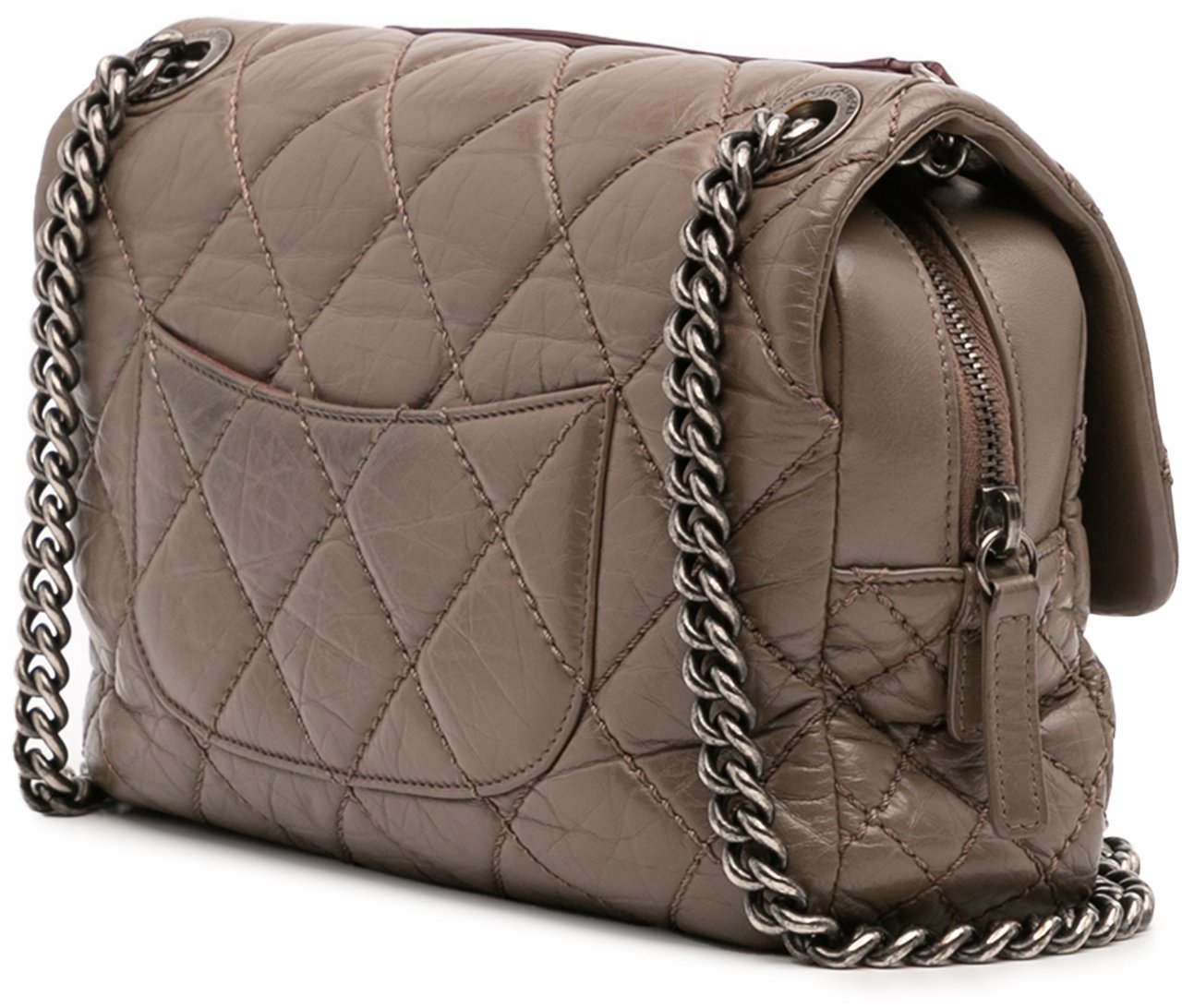 Chanel Medium Quilted Aged Calfskin Portobello Flap Bruin