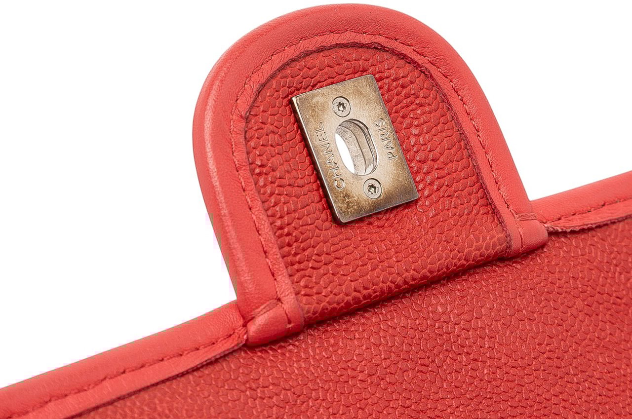 Chanel Small Caviar French Riviera Flap Rood