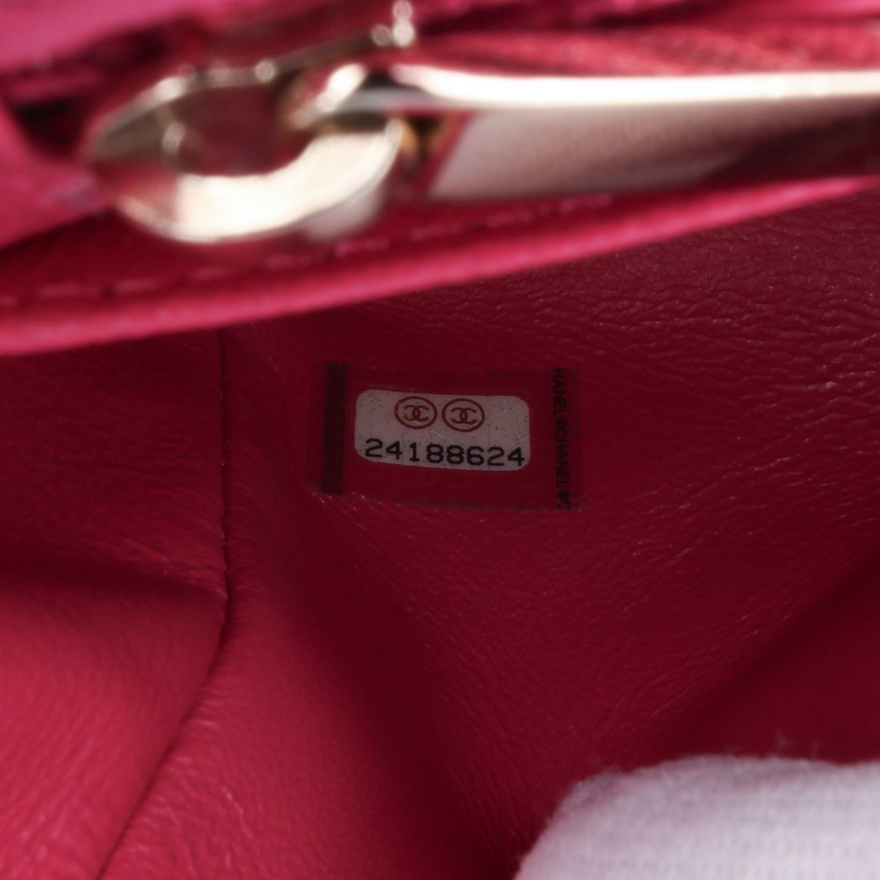 Chanel Mini Square Classic Chevron Lambskin Single Flap Roze