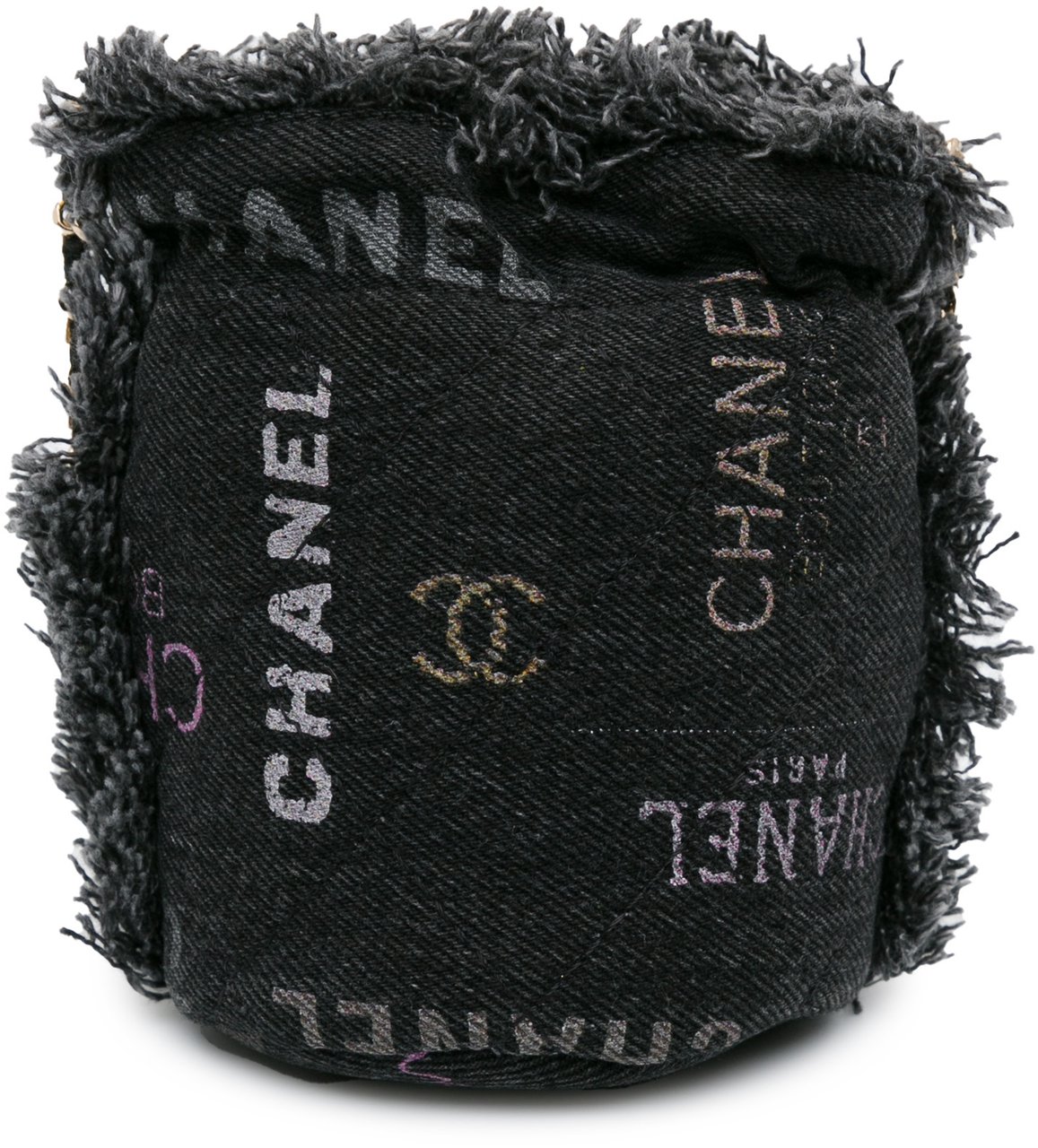 Chanel Mini Denim Mood Bucket with Chain Grijs