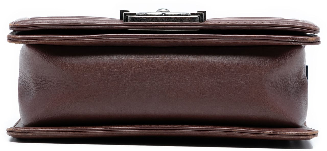 Chanel Small Quilted Lambskin Wild Stitch Boy Flap Bruin