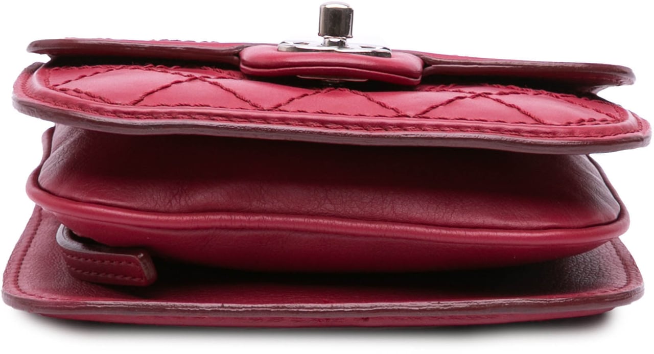 Chanel Mini Stitched Calfskin Citizen Flap Roze
