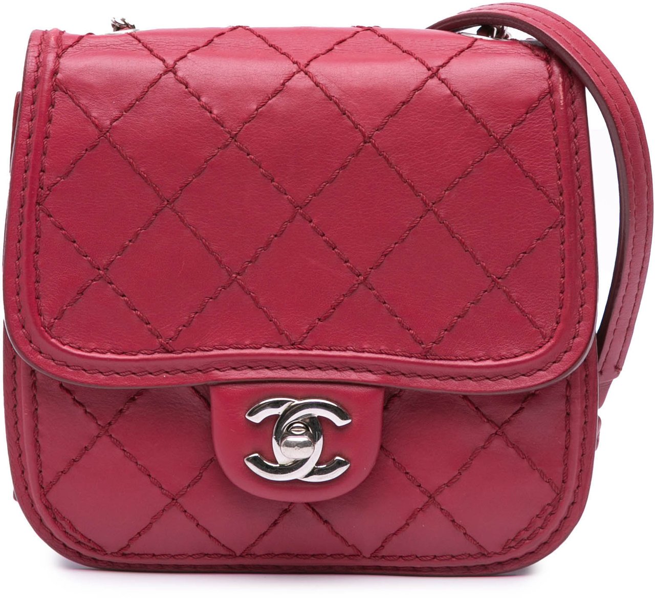 Chanel Mini Stitched Calfskin Citizen Flap Roze