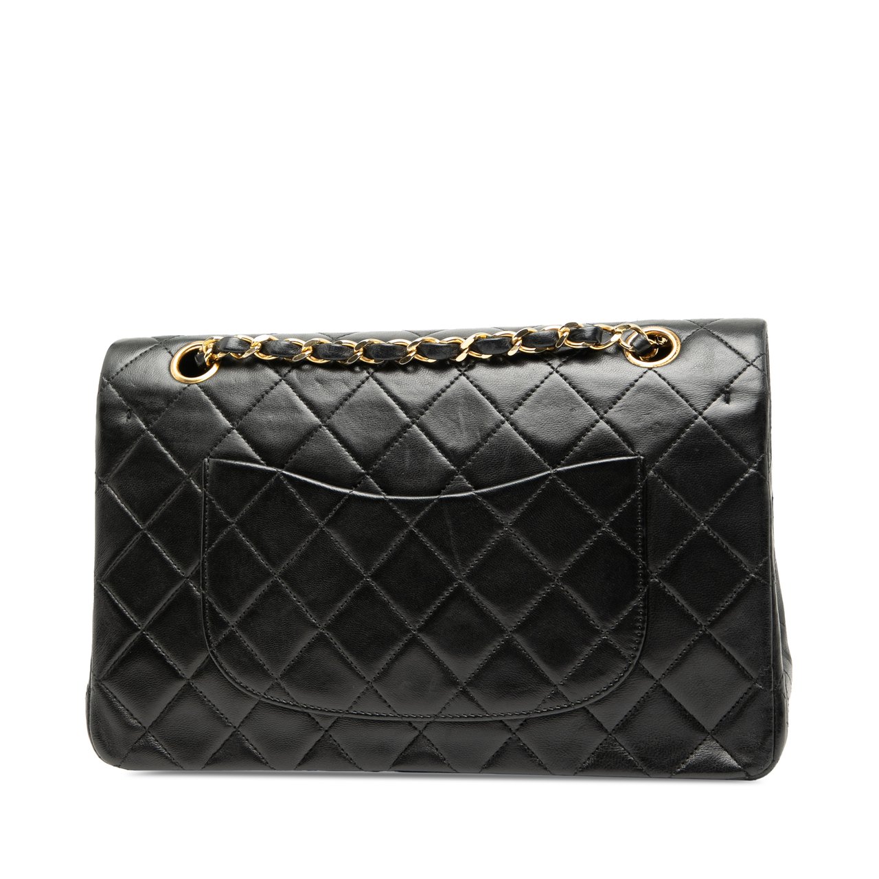 Chanel Medium Classic Lambskin Double Flap Zwart