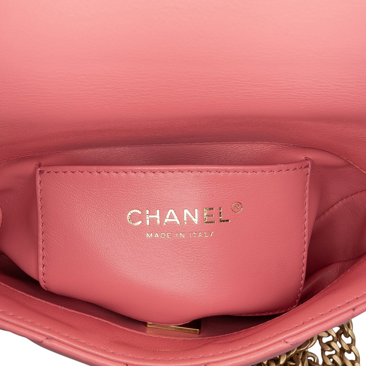 Chanel Mini Lambskin Pending CC Flap Roze