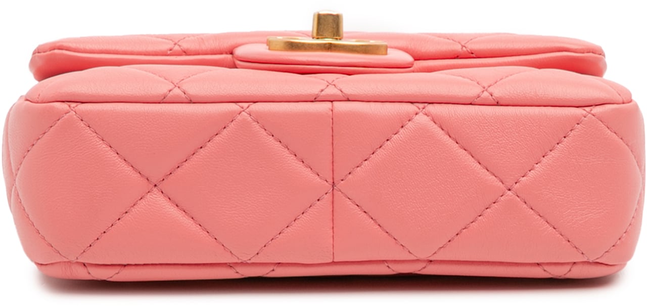 Chanel Mini Lambskin Pending CC Flap Roze