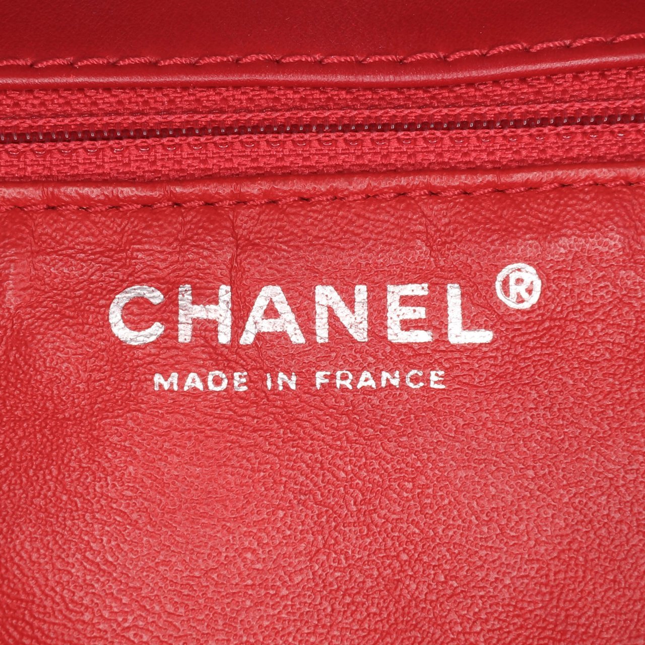 Chanel CC Chevron Patent Accordion Single Flap Rood