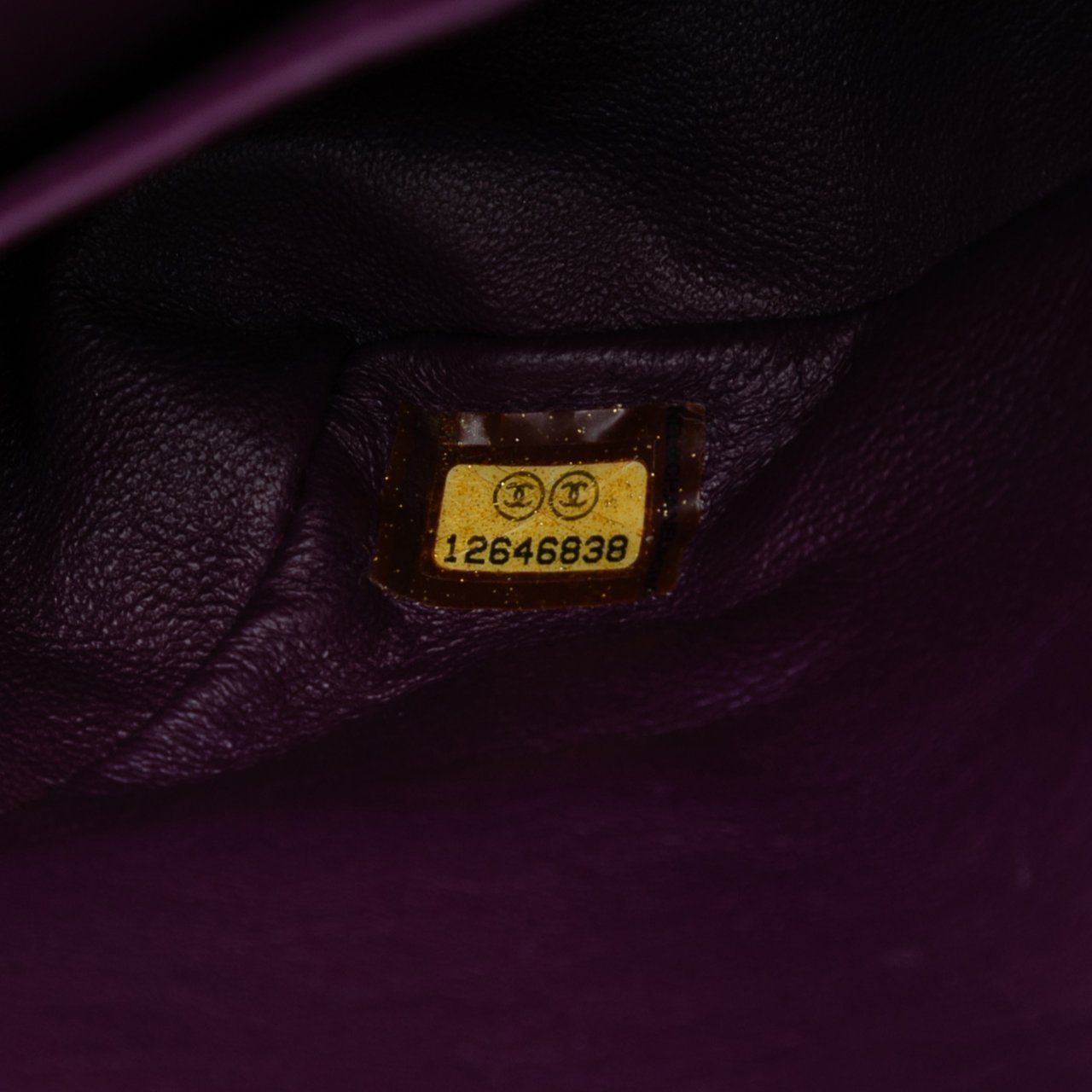 Chanel Medium Classic Lambskin Double Flap Paars