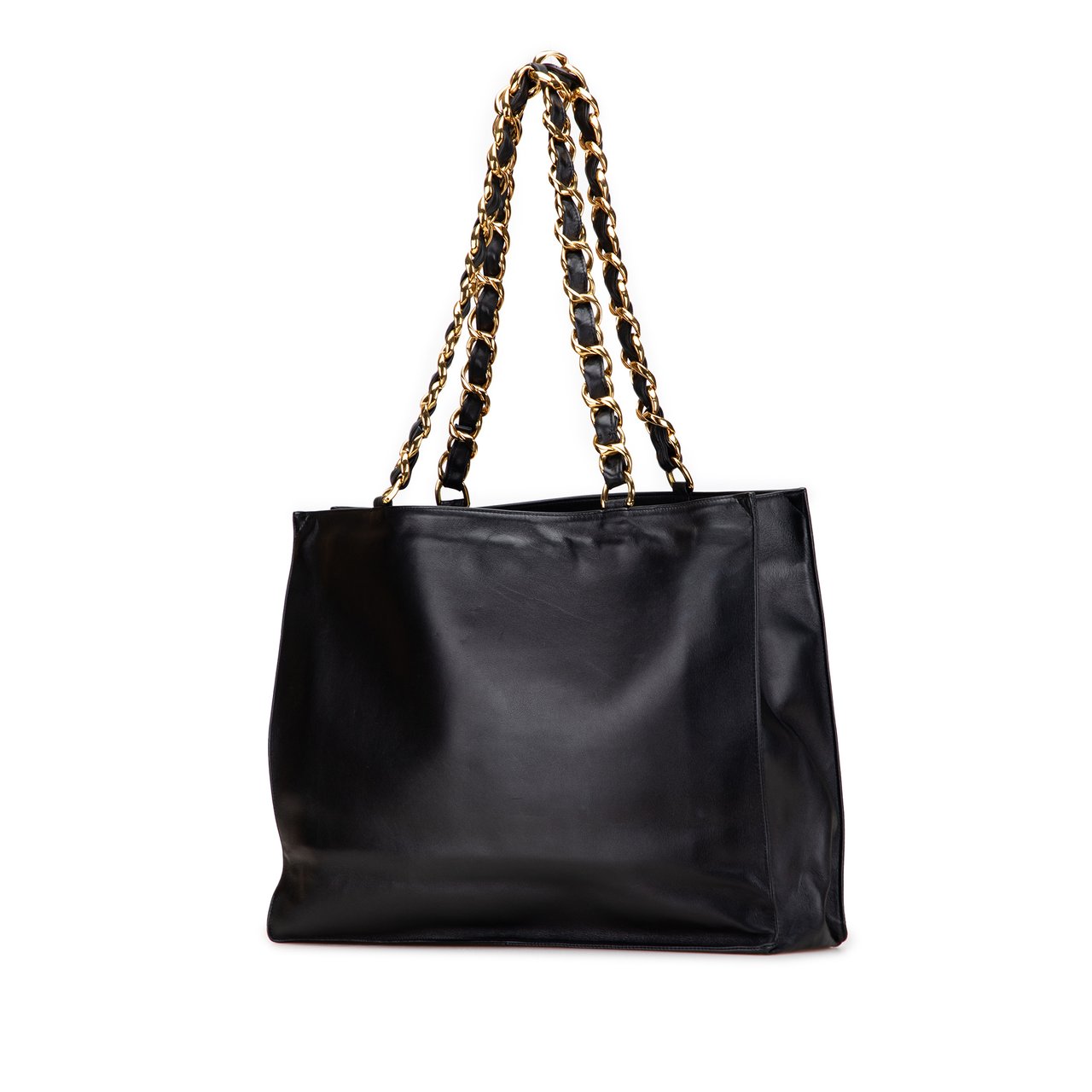 Chanel CC Lambskin Chain Tote Zwart