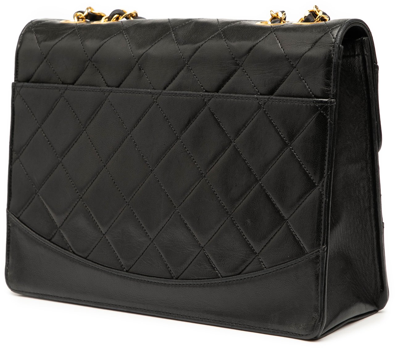 Chanel Medium Quilted Lambskin Mademoiselle Single Flap Zwart