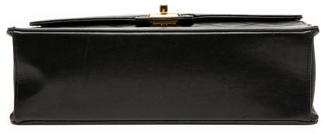 Chanel Medium Quilted Lambskin Mademoiselle Single Flap Zwart