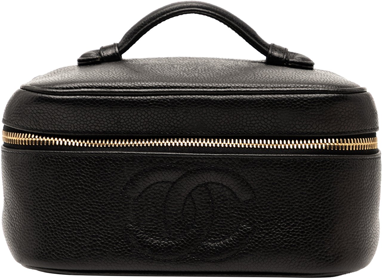 Chanel CC Caviar Vanity Bag Zwart