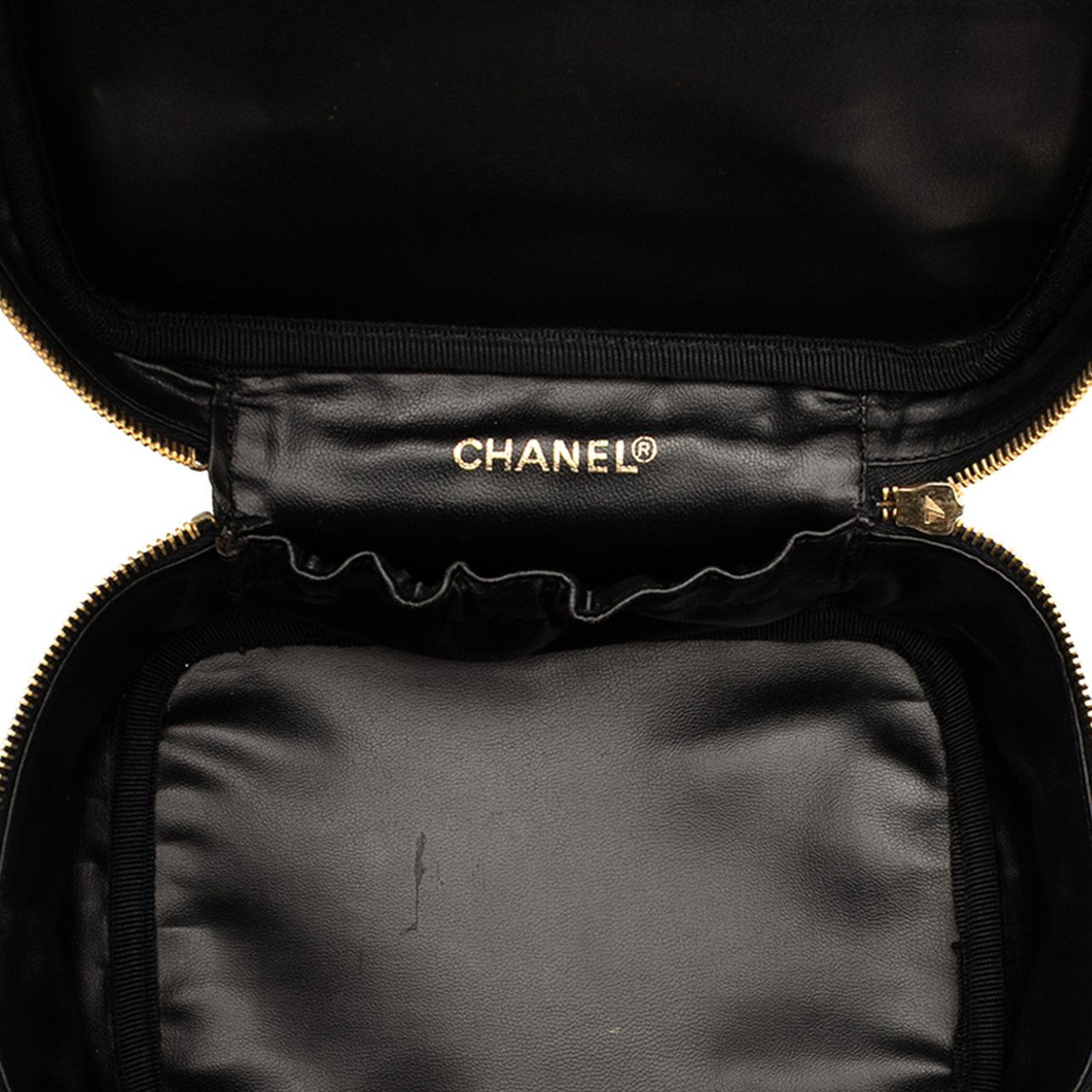 Chanel CC Caviar Vanity Bag Zwart